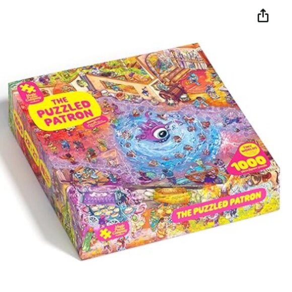The Puzzled Patron • 1000-Piece Jigsaw Puzzle from Magic Company • Series Three - Picture 1 of 1